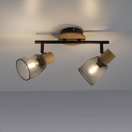 LEUCHTEN DIREKT is JUST LIGHT Stropní svítidlo dřevo / kov E14 patice spot bodové svítidlo LD 15192-79