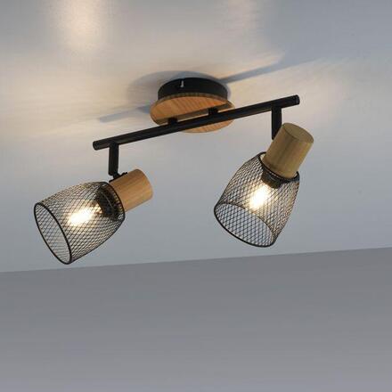 LEUCHTEN DIREKT is JUST LIGHT Stropní svítidlo dřevo / kov E14 patice spot bodové svítidlo LD 15192-79