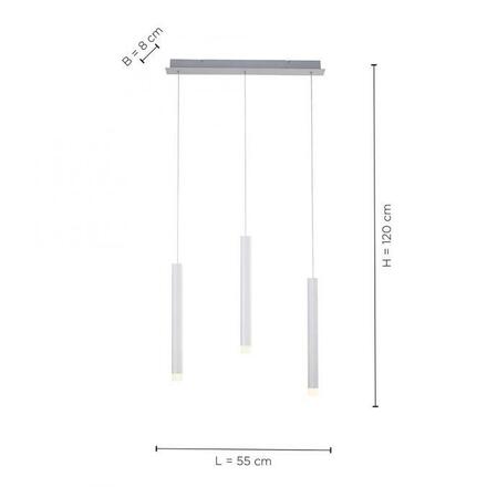 LEUCHTEN DIREKT is JUST LIGHT LED závěsné svítidlo, bílé, teplá bílá, IP20, do interiéru 3000K