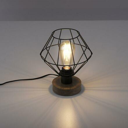LEUCHTEN DIREKT is JUST LIGHT Stolní lampa, dřevodekor, 1xE27 max. 40 W, do interiéru, dřevodekor+kov,