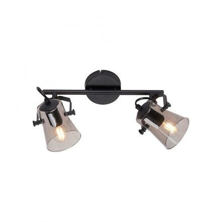 LEUCHTEN DIREKT is JUST LIGHT 2 ramenné stropní svítidlo černá barva otočné v jednoduchém designu  LD 15282-18