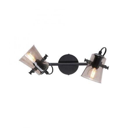 LEUCHTEN DIREKT is JUST LIGHT 2 ramenné stropní svítidlo černá barva otočné v jednoduchém designu  LD 15282-18
