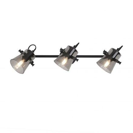 LEUCHTEN DIREKT is JUST LIGHT 3 ramenné stropní svítidlo černá barva otočné v jednoduchém designu  LD 15283-18
