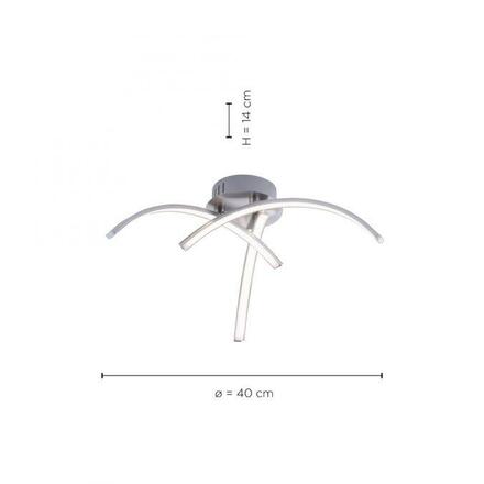 LEUCHTEN DIREKT is JUST LIGHT LED stropní svítidlo, 3-ramenné, ocel, moderní 3000K LD 15341-55