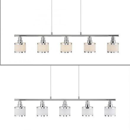 LEUCHTEN DIREKT is JUST LIGHT LED závěsné svítidlo 5 ramenné lesklý chrom do jídelny LD 15375-17