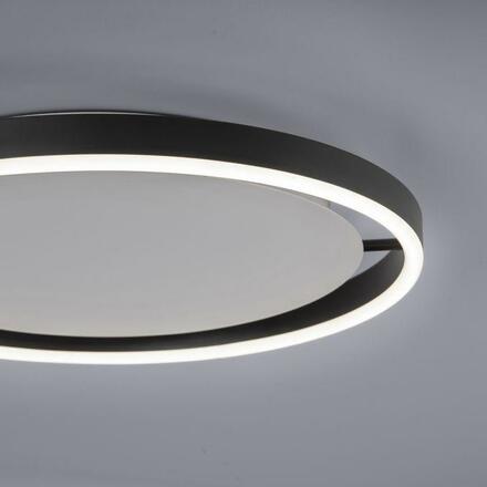 LEUCHTEN DIREKT is JUST LIGHT LED stropní svítidlo antracit, kruhové pr.40cm, stmívatelné, Switchmo, teplá bílá krokově stmívatelné 3000K