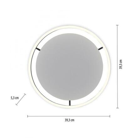 LEUCHTEN DIREKT is JUST LIGHT LED stropní svítidlo antracit, kruhové pr.40cm, stmívatelné, Switchmo, teplá bílá krokově stmívatelné 3000K