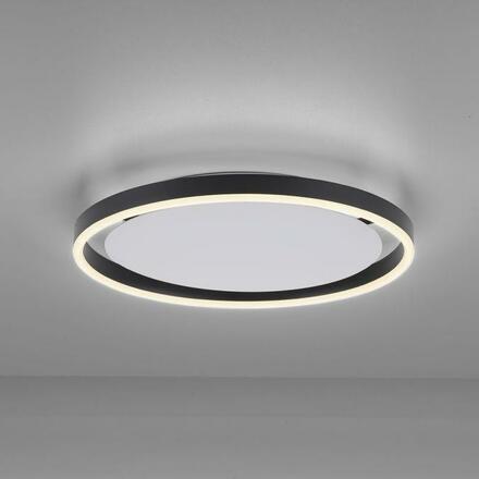 LEUCHTEN DIREKT is JUST LIGHT LED stropní svítidlo antracit, kruhové pr.40cm, stmívatelné, Switchmo, teplá bílá krokově stmívatelné 3000K