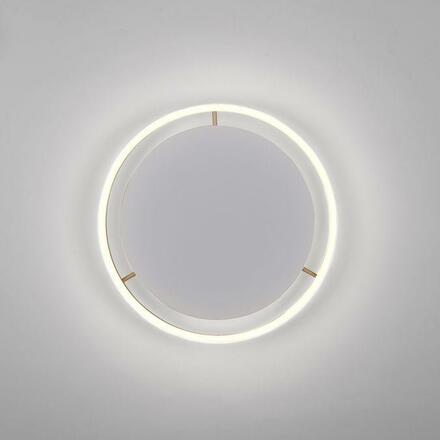LEUCHTEN DIREKT is JUST LIGHT LED stropní svítidlo, matná mosaz, kruhové, pr.40cm, stmívatelné, Switchmo, teplá bílá krokově stmívatelné 3000K