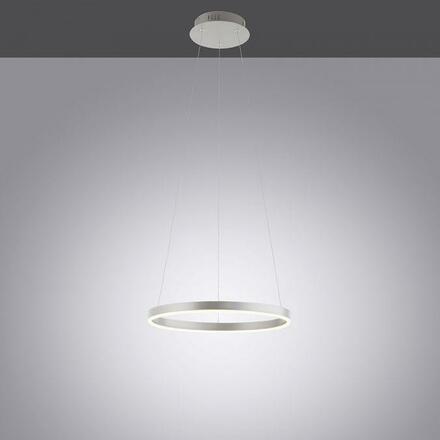 LEUCHTEN DIREKT is JUST LIGHT LED závěsné svítidlo hliník kruhové, pr.40cm, stmívatelné, Switchmo, teplá bílá krokově stmívatelné 3000K