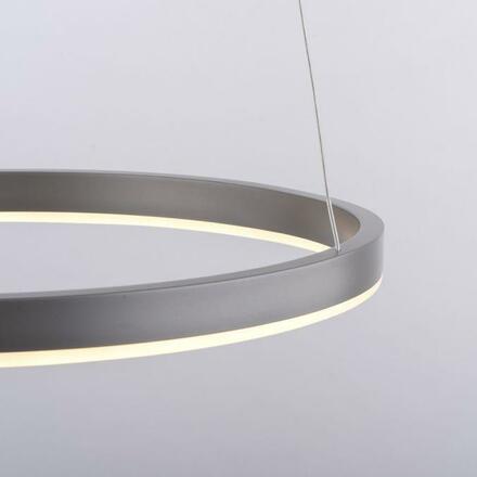 LEUCHTEN DIREKT is JUST LIGHT LED závěsné svítidlo hliník kruhové, pr.40cm, stmívatelné, Switchmo, teplá bílá krokově stmívatelné 3000K