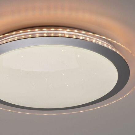 LEUCHTEN DIREKT is JUST LIGHT LED stropní svítidlo ploché 45x45cm, kruhové, bílé, stmívatelné, hra barev, CCT LED panel RGB+2700-5000K