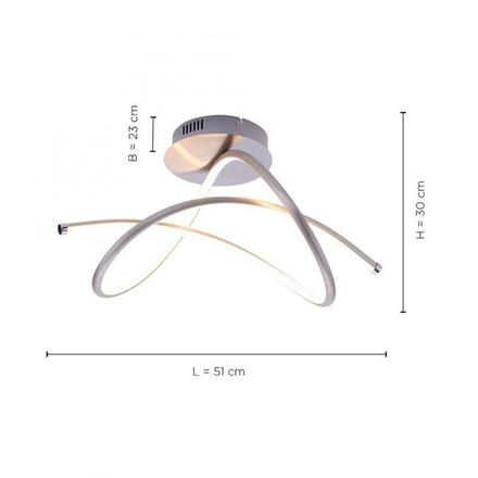 LEUCHTEN DIREKT is JUST LIGHT LED stropní svítidlo, moderní design, ocel 3000K LD 15441-55