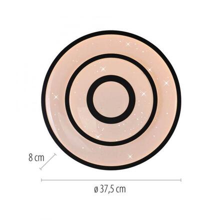 JUST LIGHT LED stropní svítidlo TURANUS, černé, kruhové, hvězdné nebe 3000K