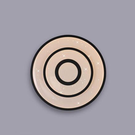 JUST LIGHT LED stropní svítidlo TURANUS, černé, kruhové, hvězdné nebe 3000K