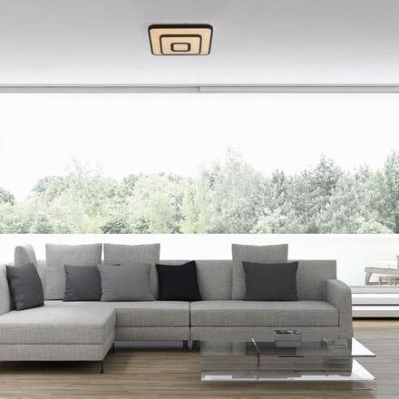 JUST LIGHT LED stropní svítidlo TURANUS, černé, hranaté, hvězdné nebe 3000K