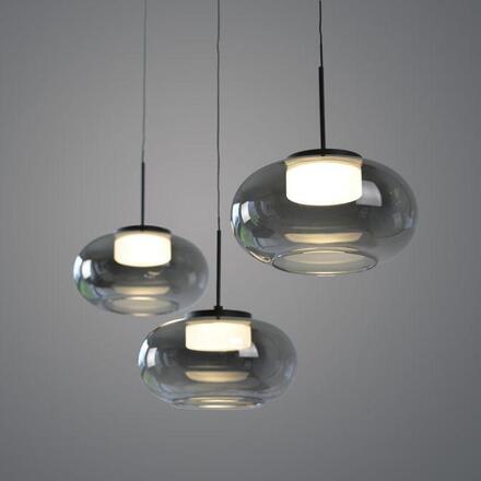 JUST LIGHT Kolekce Schöner Wohnen Závěsné svítidlo SIA černé, 3-ramenné, stmívatelné, SimplyDim, nastavitelná výška 3000K