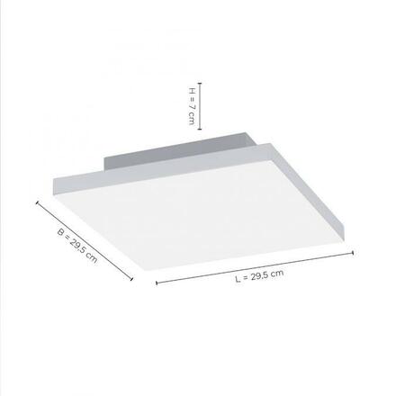 LEUCHTEN DIREKT is JUST LIGHT LED stropní svítidlo v bílé, bezrámečkové provedení s nastavitelnou barvou světla a funkcí stmívání 2700-5000K