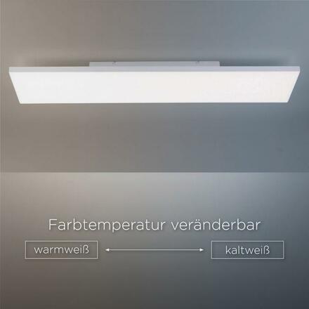 LEUCHTEN DIREKT is JUST LIGHT LED panel svítidlo hranaté v bílé s nastavitelnou teplotou barvy, funkcí stmívání a bezrámečkovým designem 2700-5000K