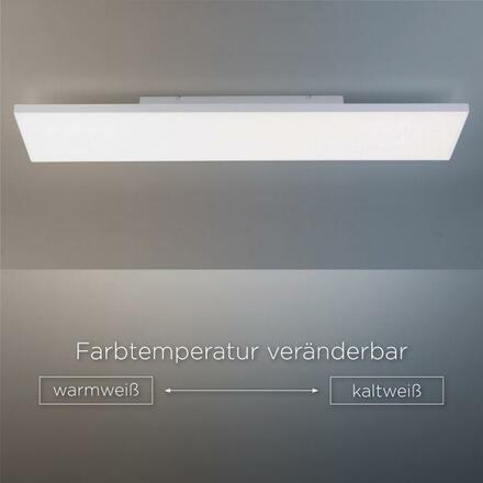 LEUCHTEN DIREKT is JUST LIGHT LED panel svítidlo hranaté v bílé s nastavitelnou teplotou barvy, funkcí stmívání a bezrámečkovým designem 2700-5000K