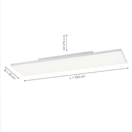 LEUCHTEN DIREKT is JUST LIGHT LED panel svítidlo hranaté v bílé s nastavitelnou teplotou barvy, funkcí stmívání a bezrámečkovým designem 2700-5000K