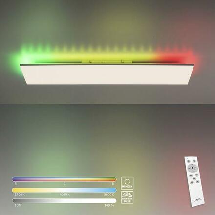 LEUCHTEN DIREKT is JUST LIGHT LED stropní svítidlo 100,5x25,5cm bílé hranaté RGB+CCT stmívatelné panel RGB+2700-5000K