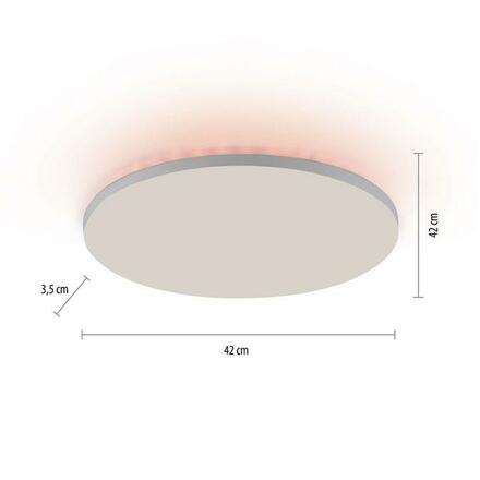 LEUCHTEN DIREKT is JUST LIGHT LED panel svítidlo, bílé, kruhové, stmívatelné, vč. dálkového ovládání, paměť, samostatně ovladatelné RGB+2700-5000K LD 15563-16