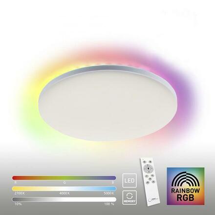 LEUCHTEN DIREKT is JUST LIGHT LED panel svítidlo, bílé, kruhové, stmívatelné, vč. dálkového ovládání, paměť, samostatně ovladatelné RGB+2700-5000K LD 15563-16
