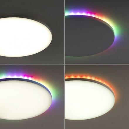 LEUCHTEN DIREKT is JUST LIGHT LED panel svítidlo, bílé, kruhové, stmívatelné, vč. dálkového ovládání, paměť, samostatně ovladatelné RGB+2700-5000K LD 15563-16