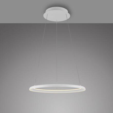 JUST LIGHT Kolekce Schöner Wohnen LED závěsné svítidlo QUILLO, bílé, kruhové, stmívatelné, Comfort Lift, SimplyDim 3000K