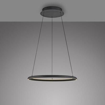 JUST LIGHT Kolekce Schöner Wohnen LED závěsné svítidlo QUILLO, černé, stmívatelné, Comfort Lift, SimplyDim 3000K