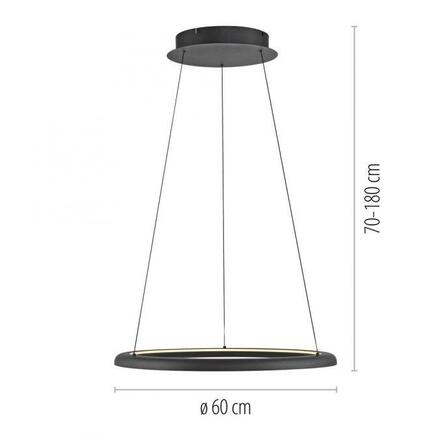JUST LIGHT Kolekce Schöner Wohnen LED závěsné svítidlo QUILLO, černé, stmívatelné, Comfort Lift, SimplyDim 3000K