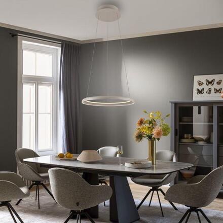 JUST LIGHT Kolekce Schöner Wohnen LED závěsné svítidlo QUILLO, písková barva, stmívatelné, paměťová funkce, SimplyDim 3000K