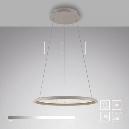 JUST LIGHT Kolekce Schöner Wohnen LED závěsné svítidlo QUILLO, písková barva, stmívatelné, paměťová funkce, SimplyDim 3000K