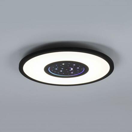 LEUCHTEN DIREKT is JUST LIGHT LED stropní svítidlo, černá, CCT, RGB, dálkový ovladač, stmívatelné, paměťová funkce RGB+2700-5000K