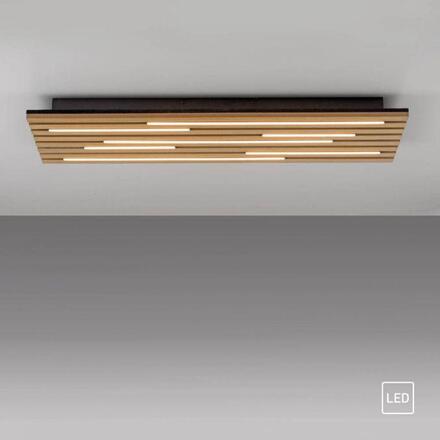 JUST LIGHT LED stropní svítidlo AKUSTIK, dřevo, přírodní, panel, hranaté 3000K