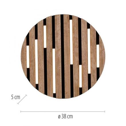 JUST LIGHT LED stropní svítidlo AKUSTIK, dřevo, přírodní, kruhové 3000K