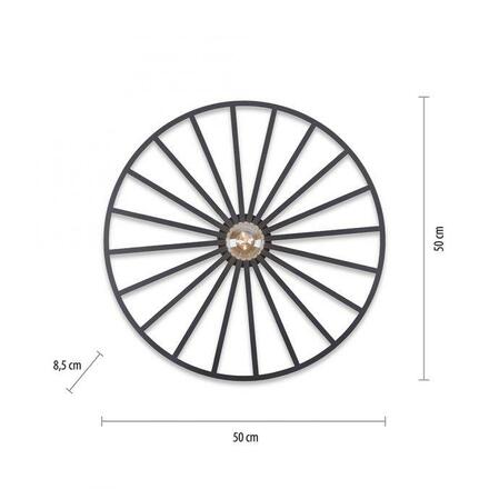 LEUCHTEN DIREKT is JUST LIGHT stropní svítidlo 50x50 matná černá barva kruhové s laťovým designem  LD 15636-18