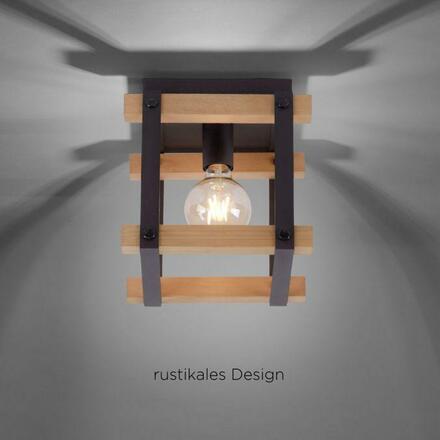 LEUCHTEN DIREKT is JUST LIGHT LED stropní svítidlo, vintage, design dřeva, E27 bez žárovky, max. 40W, retro