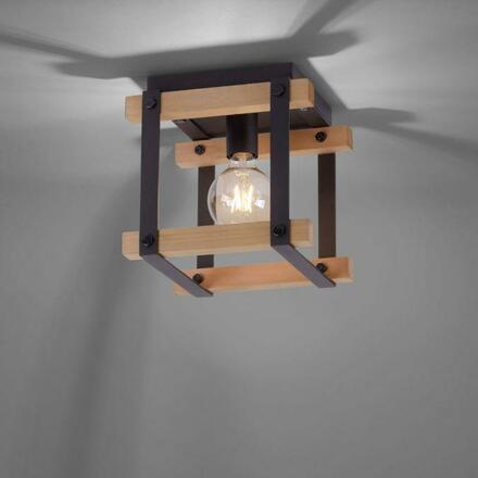 LEUCHTEN DIREKT is JUST LIGHT LED stropní svítidlo, vintage, design dřeva, E27 bez žárovky, max. 40W, retro