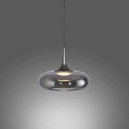 JUST LIGHT Kolekce Schöner Wohnen LED závěsné svítidlo POSH, šedé, 1-ramenné, stmívatelné, SimplyDim 3000K