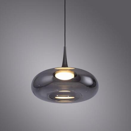 JUST LIGHT Kolekce Schöner Wohnen LED závěsné svítidlo POSH, šedé, 1-ramenné, stmívatelné, SimplyDim 3000K