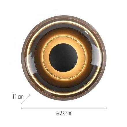JUST LIGHT Kolekce Schöner Wohnen LED nástěnné a stropní svítidlo POSH, šedé, stmívatelné, SimplyDim 3000K