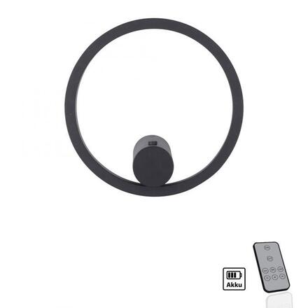 JUST LIGHT LED nástěnné svítidlo antracit stmívatelné dálkovým ovladačem paměťová funkce 3000K