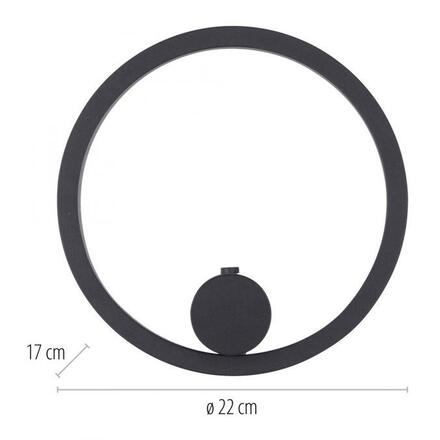 JUST LIGHT LED nástěnné svítidlo antracit stmívatelné dálkovým ovladačem paměťová funkce 3000K