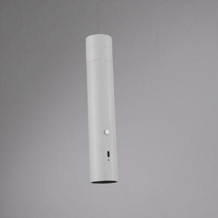 JUST LIGHT LED závěsné svítidlo bílé nastavitelná výška magnetická nabíjecí hlava 3000K LD 18281-16