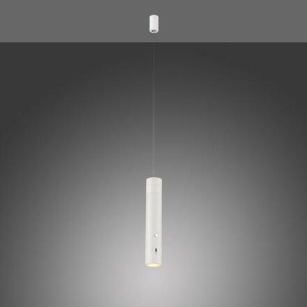 JUST LIGHT LED závěsné svítidlo bílé nastavitelná výška magnetická nabíjecí hlava 3000K LD 18281-16