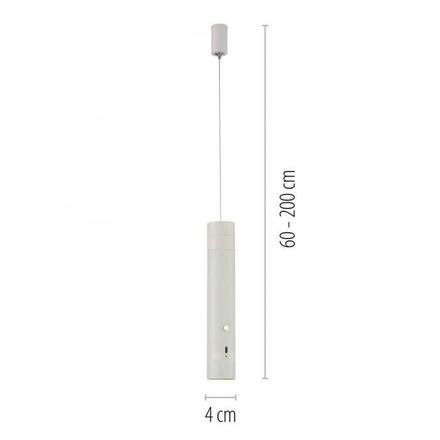 JUST LIGHT LED závěsné svítidlo bílé nastavitelná výška magnetická nabíjecí hlava 3000K LD 18281-16
