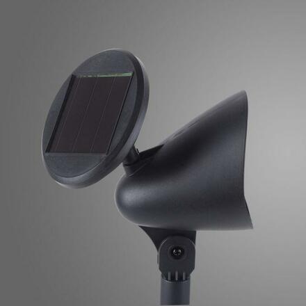 LEUCHTEN DIREKT is JUST LIGHT LED solární svítidlo se zápichem černé ochrana proti stříkající vodě 9000K LD 19102-18