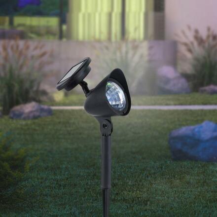 LEUCHTEN DIREKT is JUST LIGHT LED solární svítidlo se zápichem černé ochrana proti stříkající vodě 9000K LD 19102-18